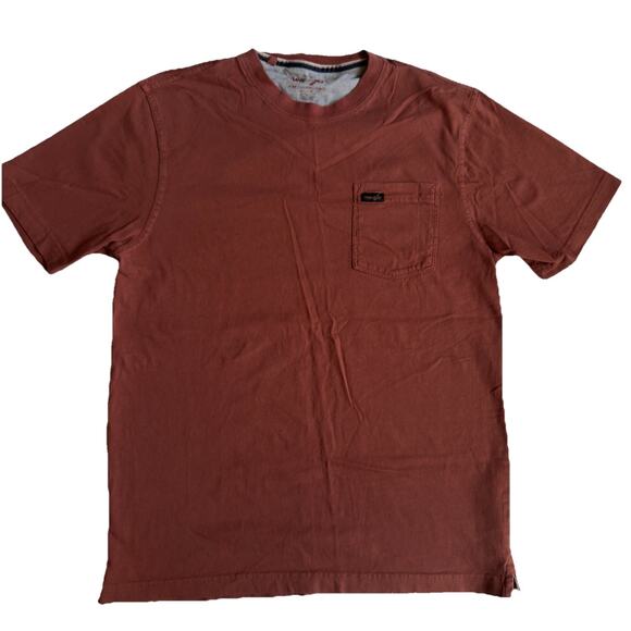 Wrangler Workwear Men's Short Sleeve Pocket T-Shirt Color Rust Size Small White - Picture 2 of 8